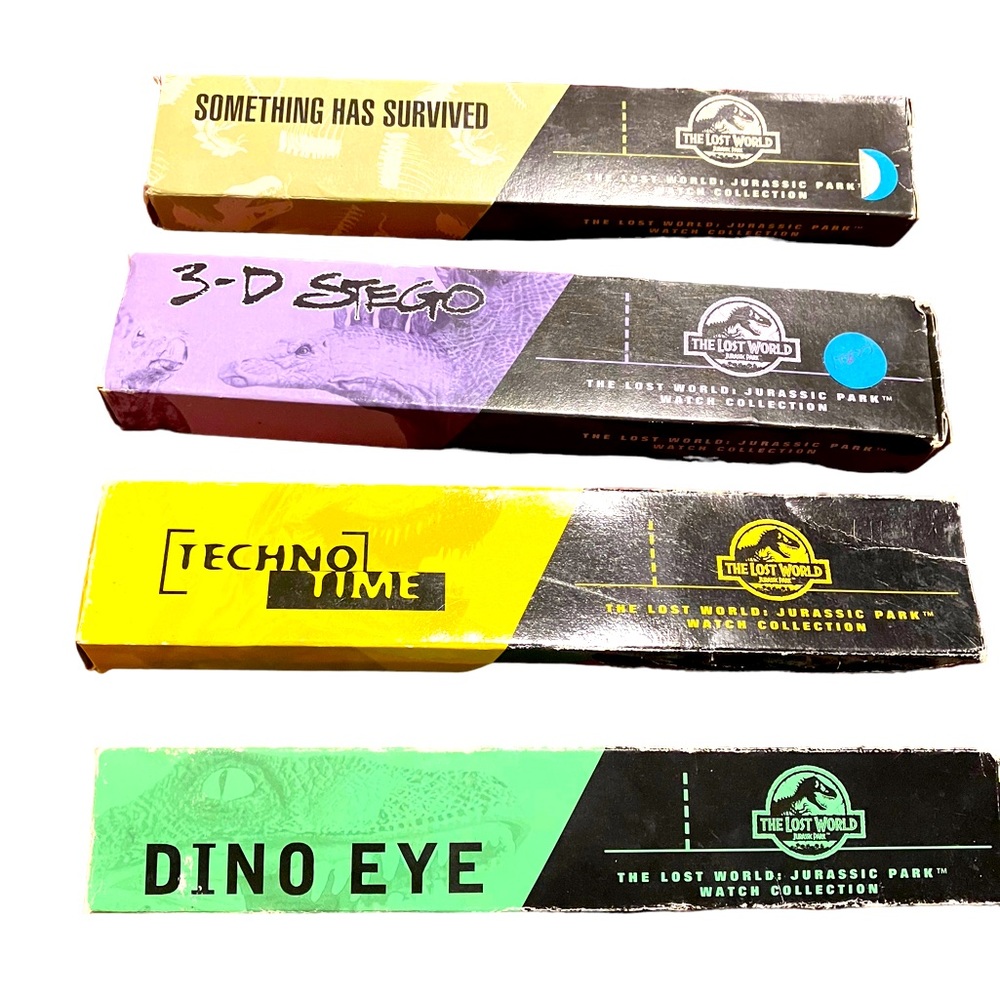 1997 Jurassic Park: The Lost World, Burger King’s 4 Watch Collection- Complete